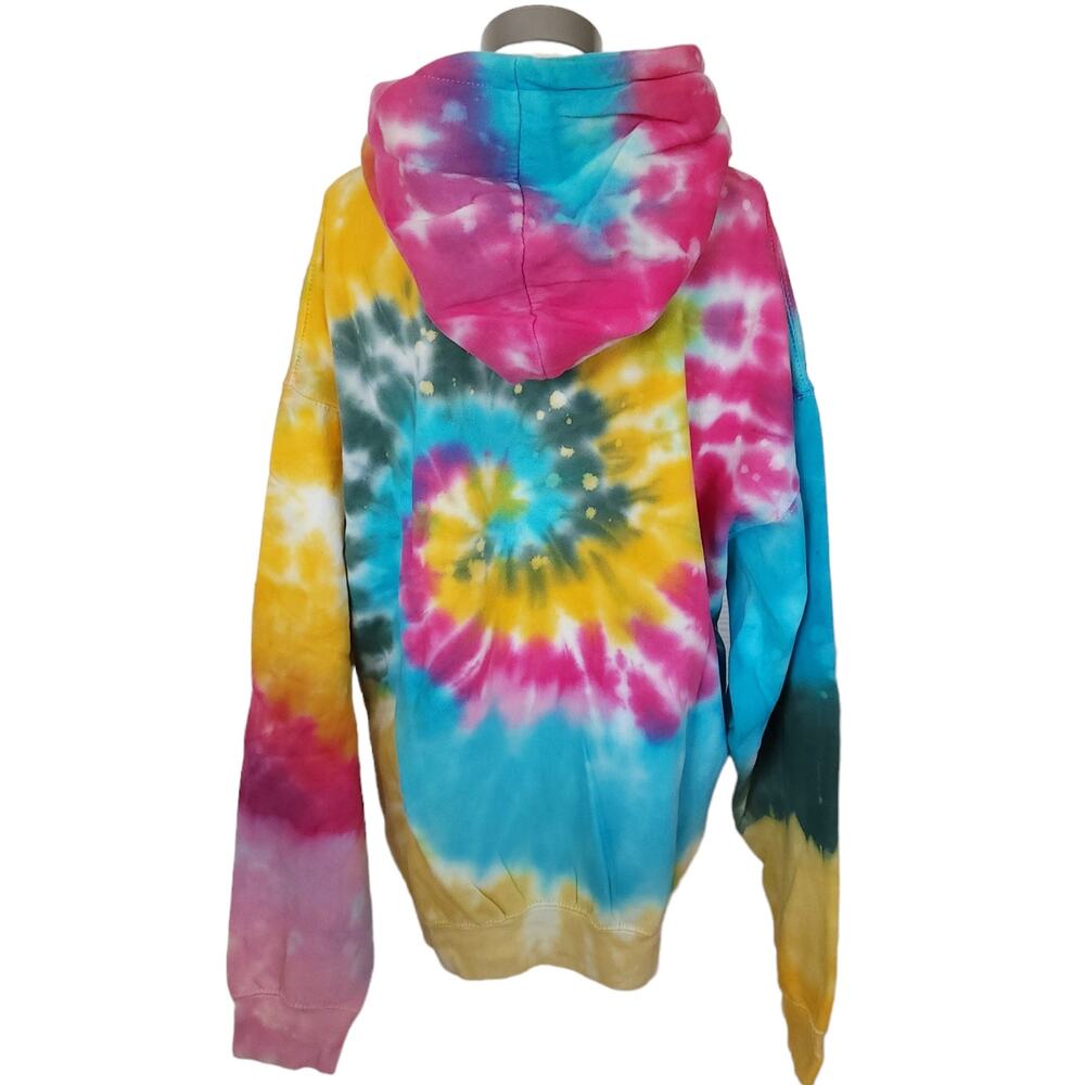 LA DETRESSE Tropicali Hoodie tie dye psychedelic hooded sweatshirt Size M NEW - Picture 2 of 8